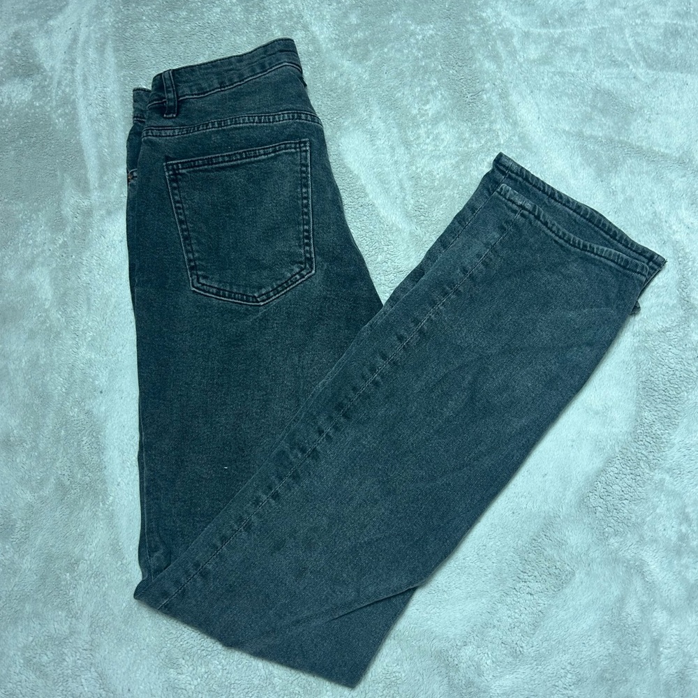 H&M DIVIDED Jeans | High waist, Slim Bootcut, Split Hem, Black jeans | Size:US 8